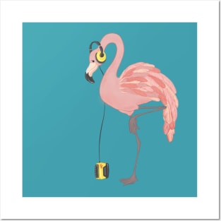 Walkman Flamingo Posters and Art